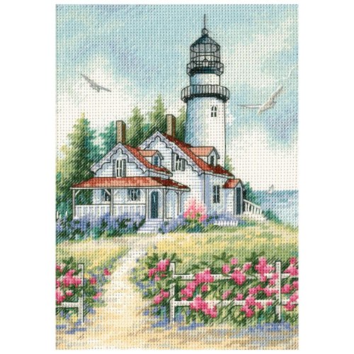 (image for) Gold Petites Scenic Lighthouse Counted Cross Stitch Kit